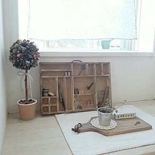 玄関/入り口/ブログやってます(*Ü*)/玄関の飾り棚/プリンタートレイ風/手づくり...などのインテリア実例 - 2014-10-14 07:30:10