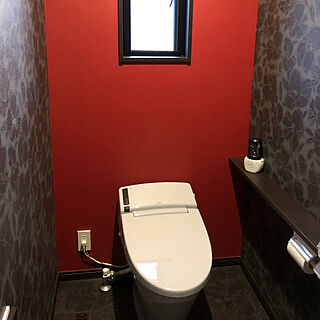 バス トイレ 赤い壁のインテリア実例 Roomclip ルームクリップ