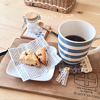 机/こたつ天板DIY/akkoちゃんのワッフルコースター/sunnyちゃんのカフェトレー/salut!...などのインテリア実例 - 2019-02-21 16:41:02