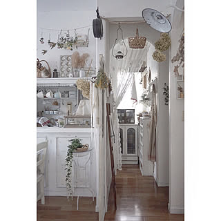 キッチン/アーチ壁DIY/漆喰壁/ホワイトインテリア/シャビーシック...などのインテリア実例 - 2018-05-14 15:52:39