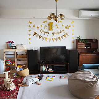 リビング/キリム/ヴィンテージ家具/北欧ヴィンテージ家具/リノベーション...などのインテリア実例 - 2019-05-25 22:20:10