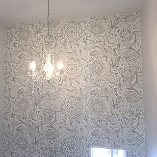 壁 天井 花柄壁紙のインテリア実例 Roomclip ルームクリップ