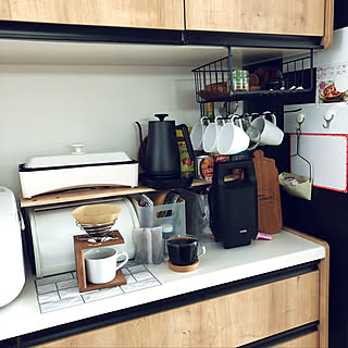 キッチン/私のカフェコーナー❤︎/モーニングコーヒー/コーヒードリップスタンド/セリア♡/カフェ風インテリア...などのインテリア実例 - 2018-11-24 12:25:14