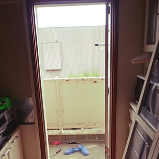 勝手口 網戸diyのインテリア 手作りの実例 Roomclip ルームクリップ