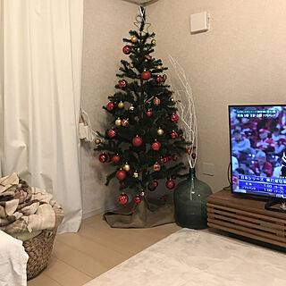 リビング/クリスマスツリー/クリスマス/クリスマスツリー180cm/IKEA...などのインテリア実例 - 2018-11-03 18:37:14