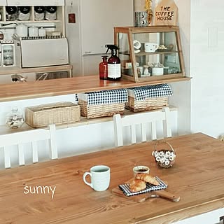 リビング/いいね、フォロー本当に感謝です♡/ナチュラルホッコリ目指してます♡/カフェ風キッチン目指して!/ギンガムチェック大好き♡...などのインテリア実例 - 2017-06-06 08:55:49