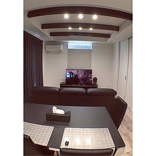 机/黒い家具/モノトーン/マナベインテリアハーツ/SONY BRAVIA...などのインテリア実例 - 2018-01-20 19:20:44