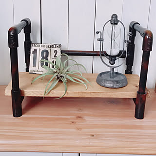 棚/サビ加工/塩ビパイプ/ミニシェルフDIY/インスタID→emilyemily16...などのインテリア実例 - 2017-11-22 09:33:09