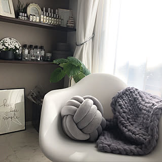 Francfrancのカーテン/ノットクッション/チャンキーニットブランケット/膝掛け/2019.1.18...などのインテリア実例 - 2019-01-18 10:04:52