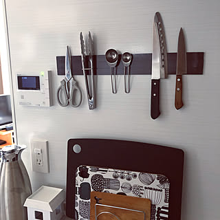 包丁マグネット収納のインテリア実例 Roomclip ルームクリップ