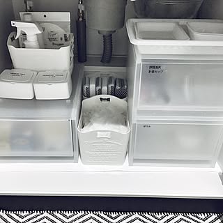 使いやすい収納/無印良品/シンク下収納/収納/100均...などのインテリア実例 - 2017-02-26 23:44:00