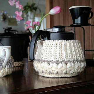 編み物 ポットカバーのおしゃれなアレンジ 飾り方のインテリア実例 Roomclip ルームクリップ