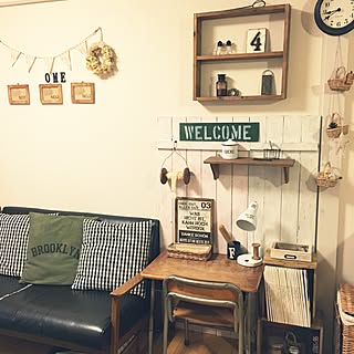 部屋全体/おはようございます♡/夜な夜な模様替え/糸巻き/雑貨を飾るセンスを磨きたい...などのインテリア実例 - 2016-09-19 07:49:53