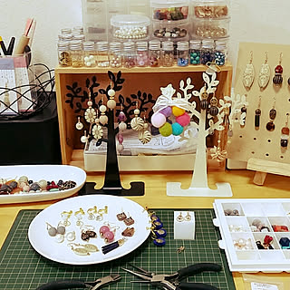 机/ハンドメイド/アクセサリー/アクセサリー収納/ピアス...などのインテリア実例 - 2017-12-18 22:05:09