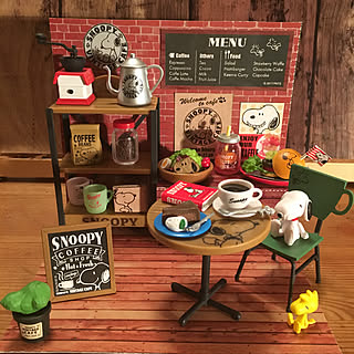 棚/cafe/フィギュア/いいね!フォロー本当に感謝です(^人^)/雑貨だいすき♡...などのインテリア実例 - 2017-10-29 15:36:50