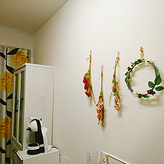 キッチン/ドライフラワー/1LDK/一人暮らし/1LDK 1人暮らし...などのインテリア実例 - 2017-09-30 23:19:07