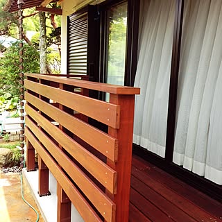 玄関/入り口/庭は日本庭園が広がってます!/ホースが気になる/ウリン材/ウッドデッキつけました...などのインテリア実例 - 2015-08-04 22:02:29