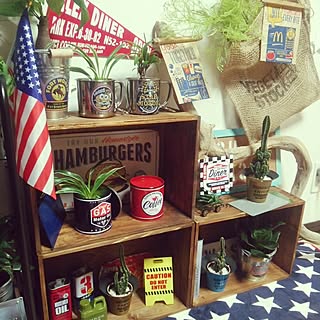 壁/天井/フォローありがとうございます☆/いいね!ありがとうございます♪/アメリカンスタイル/ディスプレイ...などのインテリア実例 - 2016-08-13 14:08:18