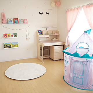 部屋全体/ニトリ/セリア/ガーランド/こどもと暮らす。...などのインテリア実例 - 2017-10-06 21:04:22