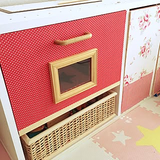 棚/制作途中/キャスキッドソン風/おままごとキッチンDIY /DIY...などのインテリア実例 - 2016-12-08 10:07:50