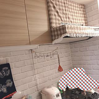 リメイクシート/ハンドメイド/一人暮らし/レンジフード/カントリー風...などのインテリア実例 - 2020-01-20 18:03:59