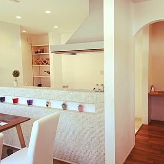 タイル張りキッチンカウンターのインテリア実例 Roomclip ルームクリップ