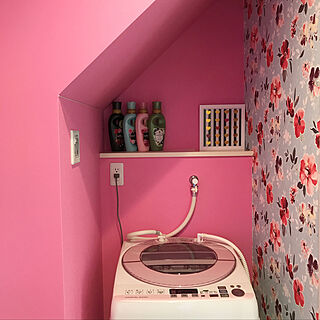 アクセントクロス ピンクの壁のインテリア実例 Roomclip ルームクリップ