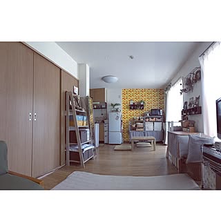 部屋全体/かご大好き♡/かご収納/ドライフラワー/スチールラック...などのインテリア実例 - 2017-06-20 10:03:45