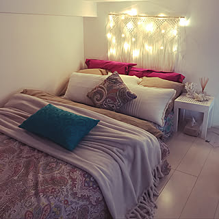 ベッド周り/ボヘミアンインテリア/ボヘミアン/IKEA/一人暮らし...などのインテリア実例 - 2017-12-18 06:31:09
