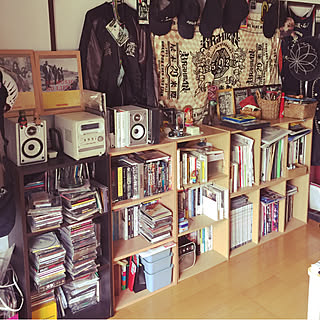 棚/punk/音楽のある暮らし/音楽のある生活/読書...などのインテリア実例 - 2018-06-15 17:18:24