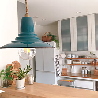 ホーローペンダントライト/キャニスターセット/冷蔵庫/カゴ/キッチン棚...などのインテリア実例 - 2020-02-23 14:14:01