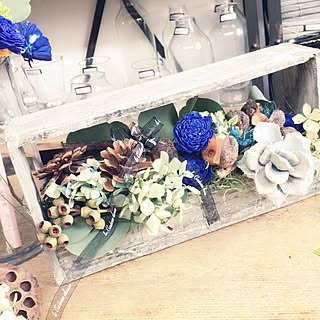 部屋全体/ボックスアレンジ/ドライフラワー/いつもいいねありがとうございます♡/フォローありがとうございます❤️...などのインテリア実例 - 2016-08-28 15:52:12