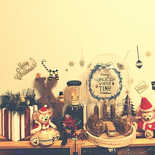 机/セリアクリアステッカー/クリスマスディスプレイ/クリスマス/ダッフィー...などのインテリア実例 - 2016-11-11 00:15:02