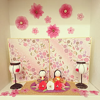 棚/ひな祭り/ニッチディスプレイ/明日から3月 早い/100均アレンジ...などのインテリア実例 - 2019-02-28 19:03:37