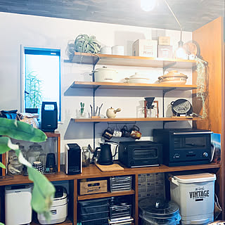 棚/コーヒーメーカー/コーヒータイム/カフェコーナー/カフェ風インテリア...などのインテリア実例 - 2020-02-20 07:56:08