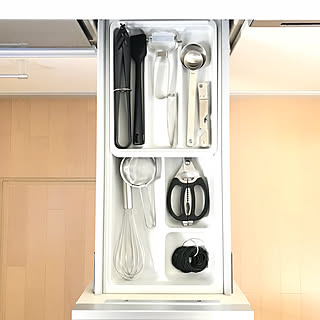 キッチン/シンプル収納/調理器具/シンプルライフ/無印良品...などのインテリア実例 - 2018-02-07 17:43:12