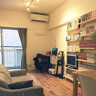 1ldk 本が好きのインテリア レイアウト実例 Roomclip ルームクリップ