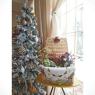 机/バスケット/ドライフラワーのある暮らし/ドライフラワー/クリスマスツリー...などのインテリア実例 - 2016-12-16 16:10:30