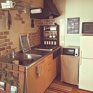 キッチン/賃貸でも楽しく♪/自作ラベル/スパイスラック DIY/セリア...などのインテリア実例 - 2016-11-23 14:16:16