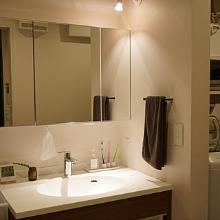 造作洗面台 カワジュン タオル掛けのインテリア実例 Roomclip ルームクリップ