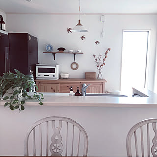 物を置かない/朝の１枚/リセット完了♡/リビングからのキッチン/2階キッチン...などのインテリア実例 - 2019-12-04 09:43:30