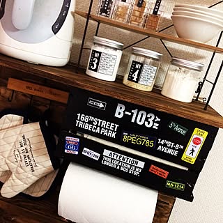 100均 メタルプレートシールのインテリア実例 Roomclip ルームクリップ