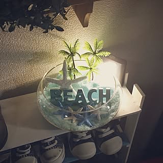 玄関/入り口/海を感じるインテリア/すのこ/子供用靴箱/マリンスタイル...などのインテリア実例 - 2016-07-15 13:40:41