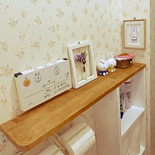 花柄の壁紙 ミッフィーちゃんのインテリア実例 Roomclip ルームクリップ