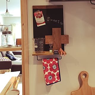 キッチン/ショップカード/3COINS/黒板/鍋敷き...などのインテリア実例 - 2017-04-10 12:52:42