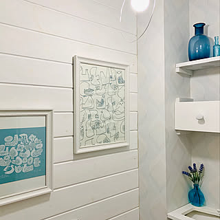 女性の、2LDK、家族住まいの「バス/トイレ」についてのインテリア実例