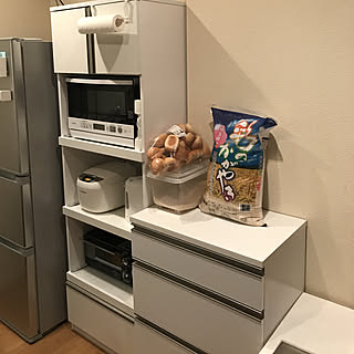 キッチン/モノトーン収納/モノトーン/収納/モノトーンインテリア...などのインテリア実例 - 2019-02-19 23:49:26