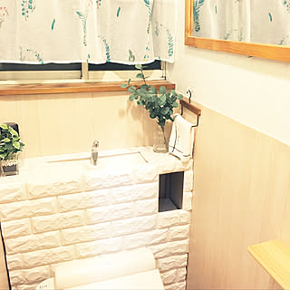 バス/トイレ/タンクレストイレDIY/トイレ/ホワイトインテリア/DIY...などのインテリア実例 - 2018-08-17 10:31:26