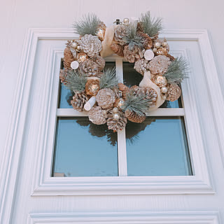 玄関/入り口/クリスマス/新築一戸建て/クリスマス/シンプルインテリア...などのインテリア実例 - 2017-11-10 18:50:33