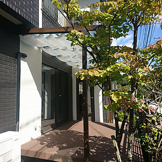 アウトドアリビング デッキ屋根のインテリア実例 Roomclip ルームクリップ